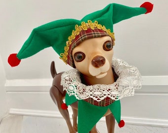 Elf dog costume- Christmas costume- Dog elf outfit- Pet elf costume by FiercePetFashion