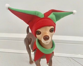 Elf costume- Dog elf costume- Dog Christmas costume- Pet Christmas outfit by FiercePetFashion