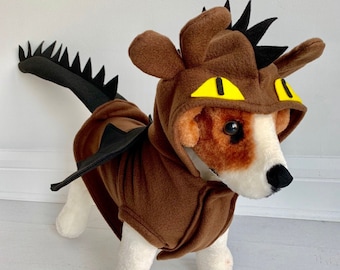 Brown dragon costume- Dog dragon costume- Halloween costume- Dragon costume by FiercePetFashion