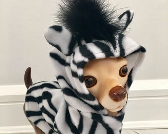 Zebra costume- Dog zebra costume- Dog halloween costume- Pet costume by FiercePetFashion
