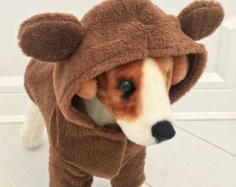 Teddy Bear costume- Dog halloween costume- Dog brown bear costume- Bear apparel for dogs- Pet costume by FiercePetFashion