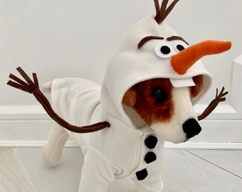 Olaf costume- Christmas costume- Dog Christmas costume- Snow man costume by FiercePetFashion