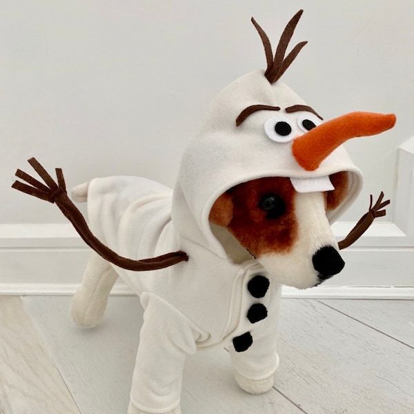 Olaf costume- Christmas costume- Dog Christmas costume- Snow man costume by FiercePetFashion