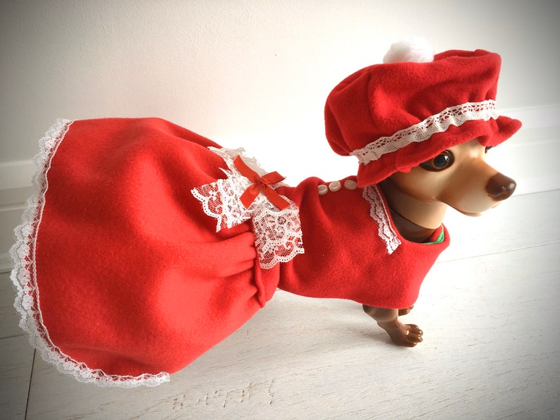 Mrs. Claus Costume Dog Christmas Costume Pet Christmas Etsy