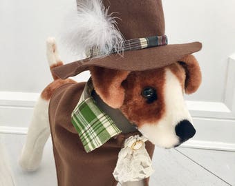 Christmas Caroler boy dog costume- Dog Christmas costume- Dog Caroler costume by FiercePetFashion