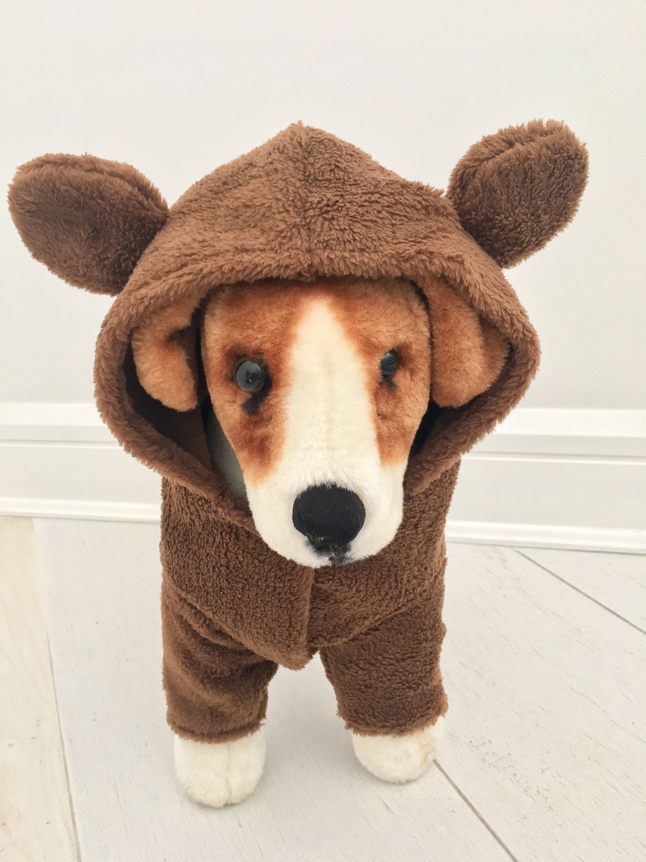 Teddy Bear Costume Dog Halloween Costume Dog Brown Bear Etsy