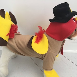 Turkey costume Dog thanksgiving costume Dog turkey costume Pet turkey costume by FiercePetFashion image 4