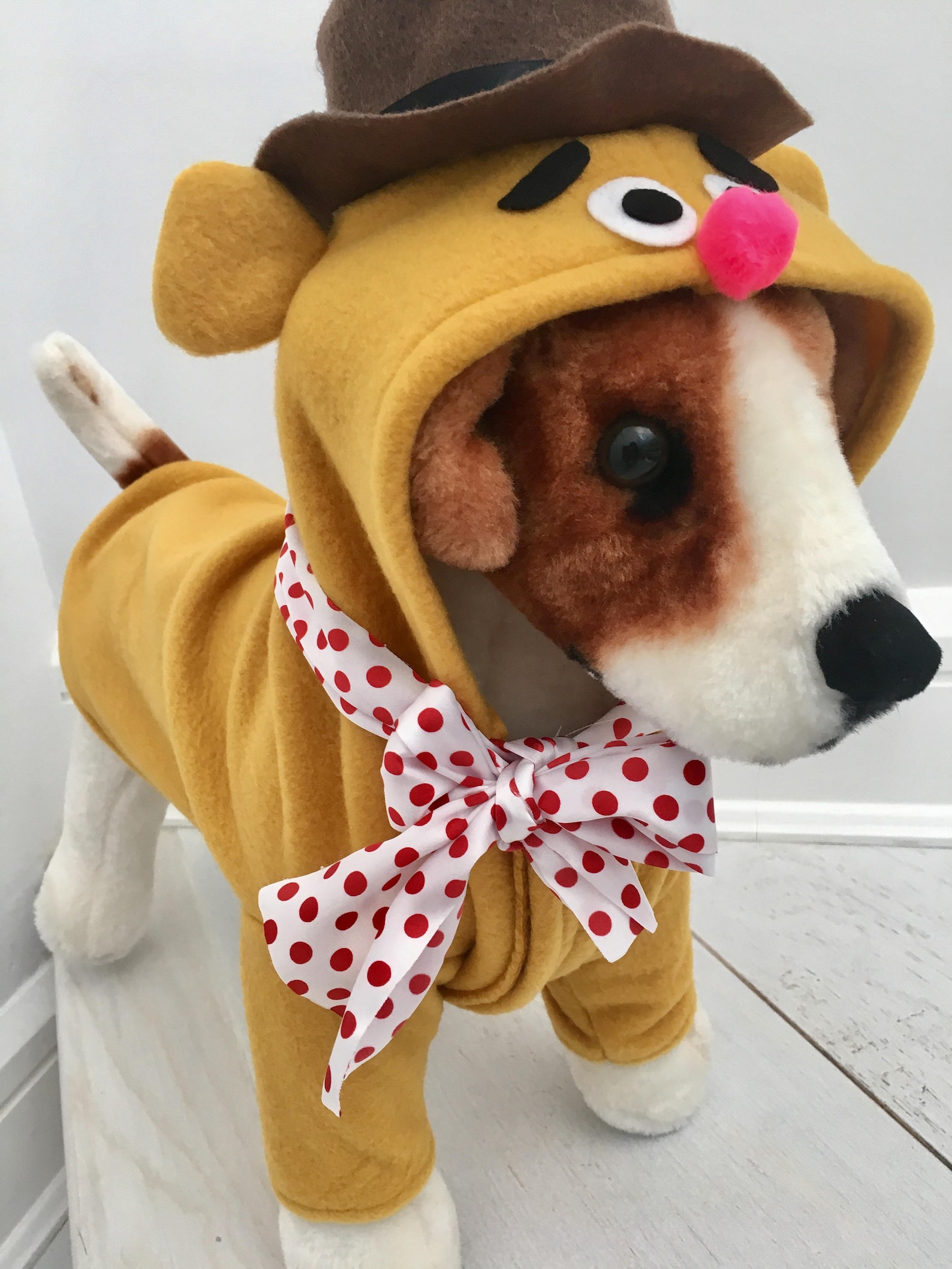 Fozzie Bear Costume Dog Halloween Costume Dog Fozzie Bear Etsy