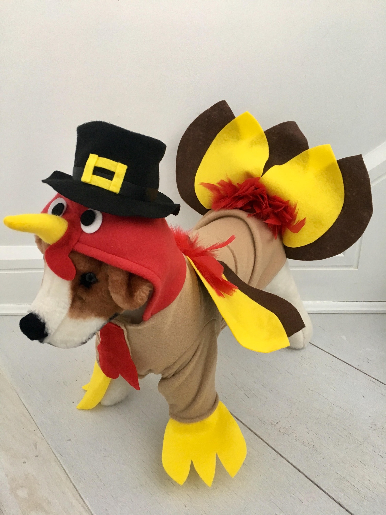 Turkey costume Dog thanksgiving costume Dog turkey costume Etsy