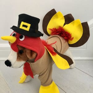 Turkey costume Dog thanksgiving costume Dog turkey costume Pet turkey costume by FiercePetFashion image 2