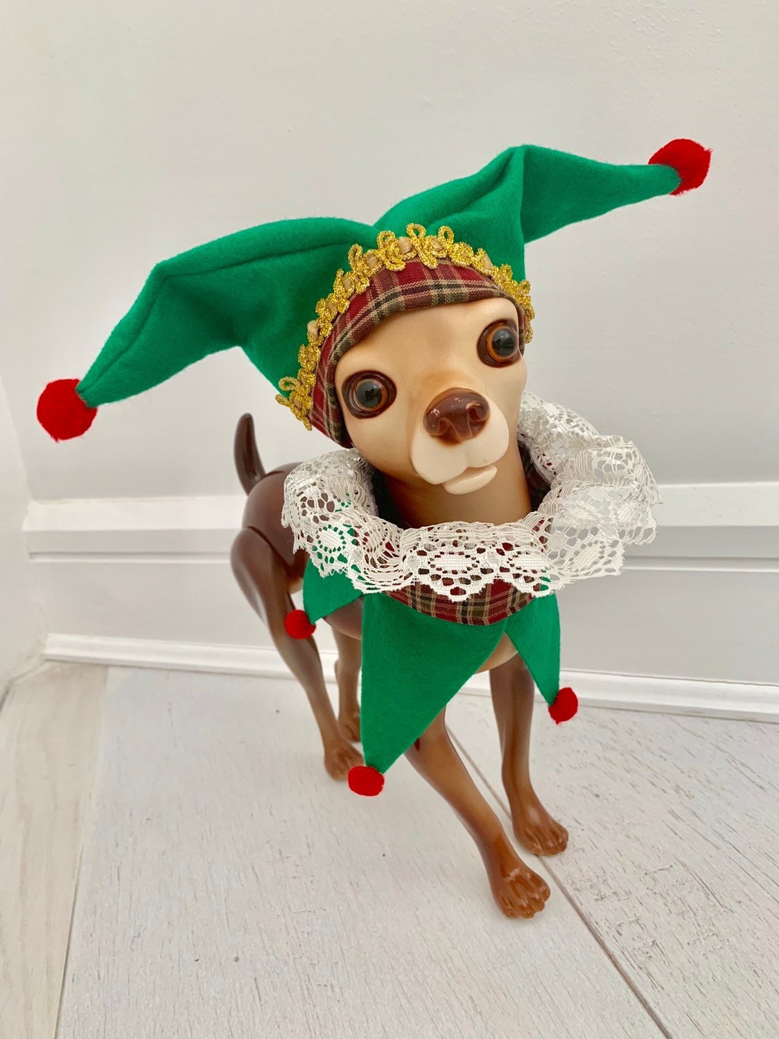 dog elf outfit