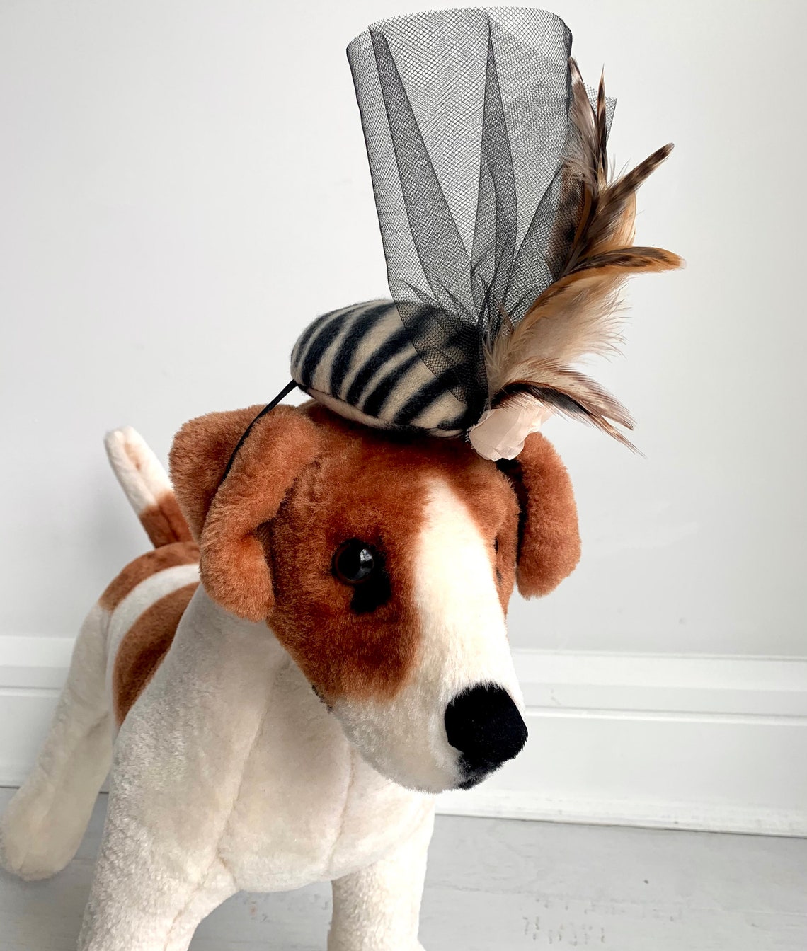 Dog Fascinator Kentucky Derby Hat Dog Derby Hat Dog Feather Etsy
