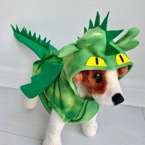 Green dragon costume- Dog dragon costume- Halloween costume by FiercePetFashion