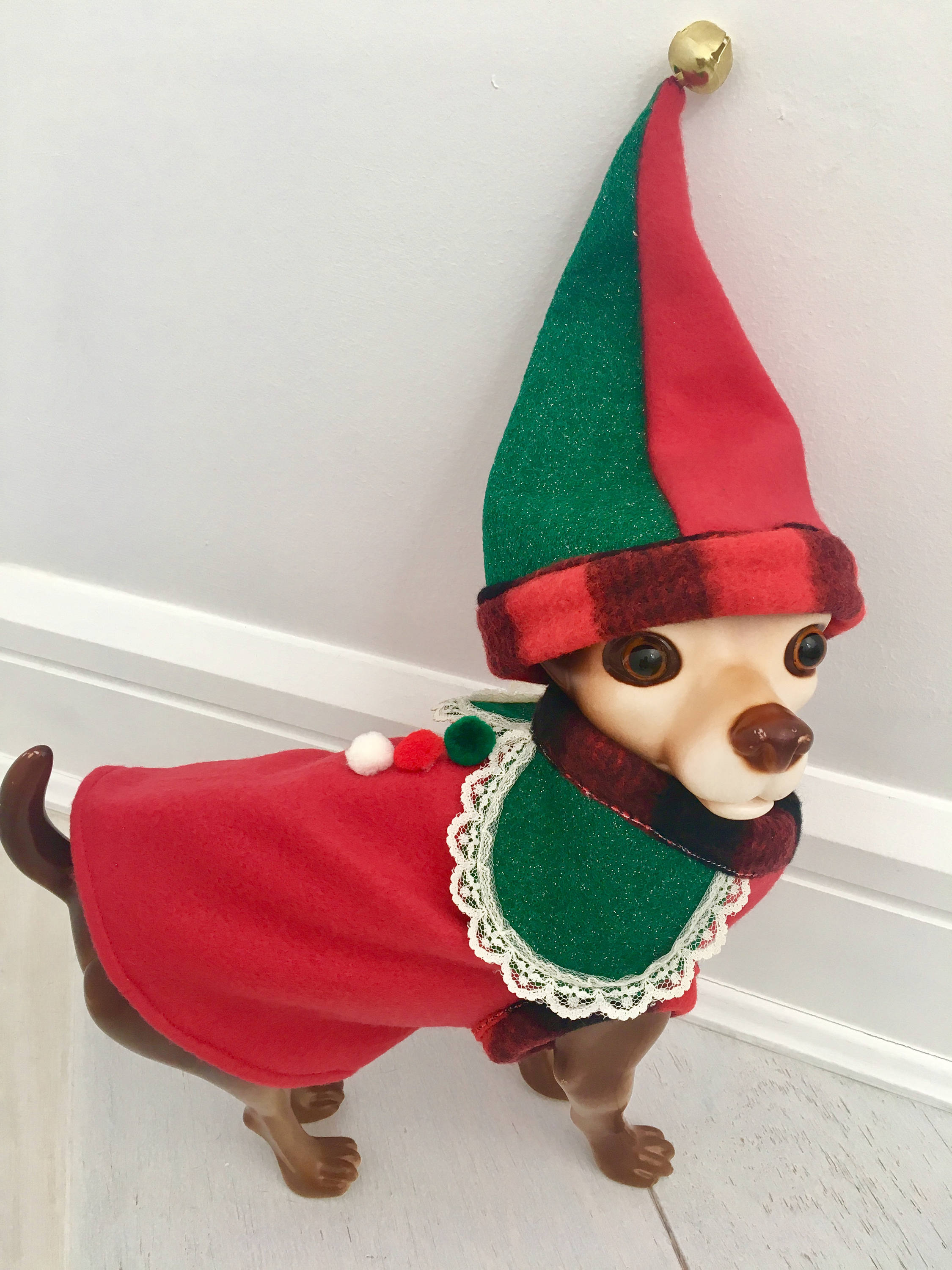 dog christmas elf costume