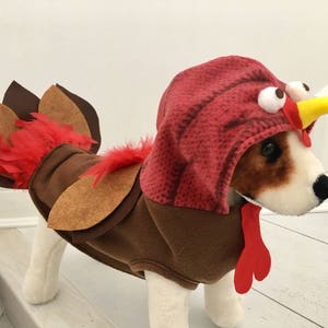Dog turkey costume Dog thanksgiving costume Turkey costume Pet turkey costume by FiercePetFashion image 3