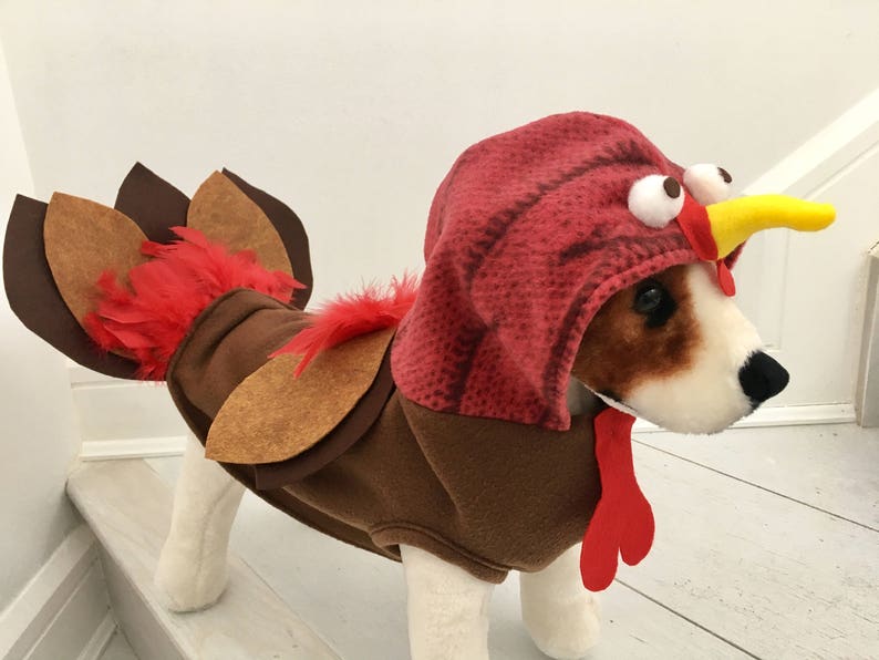 Dog turkey costume Dog thanksgiving costume Turkey costume Pet turkey costume by FiercePetFashion image 3