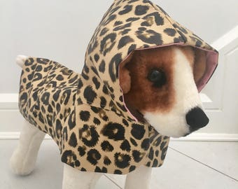 Hunde-Leopard-Regenmantel- Hunde-Regenmantel-Bekleidung für Hunde- Haustier-Regenmantel- Leoparddruck-Regenmantel von FiercePetFashion