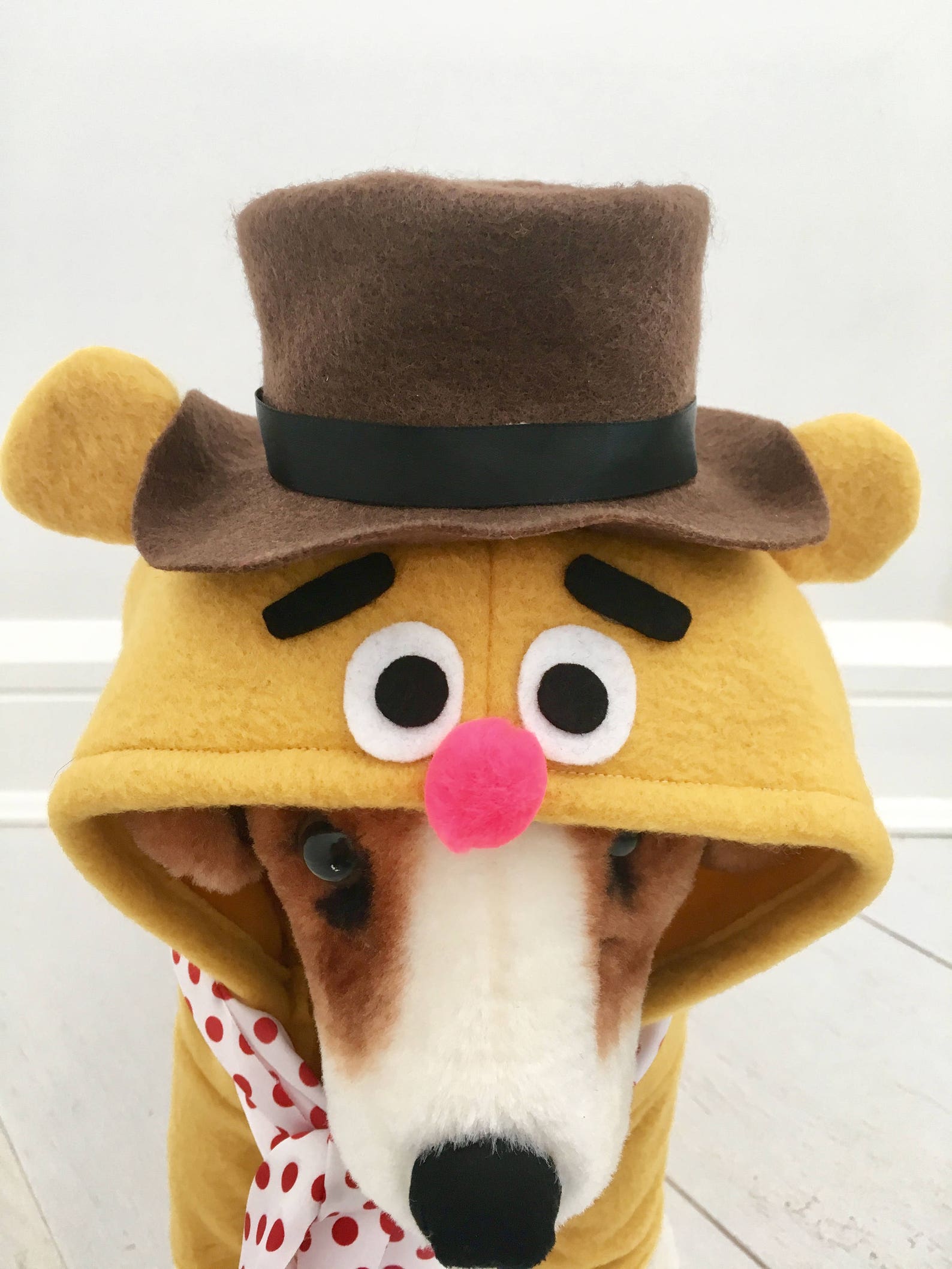 Fozzie Bear Costume Dog Halloween Costume Dog Fozzie Bear Etsy