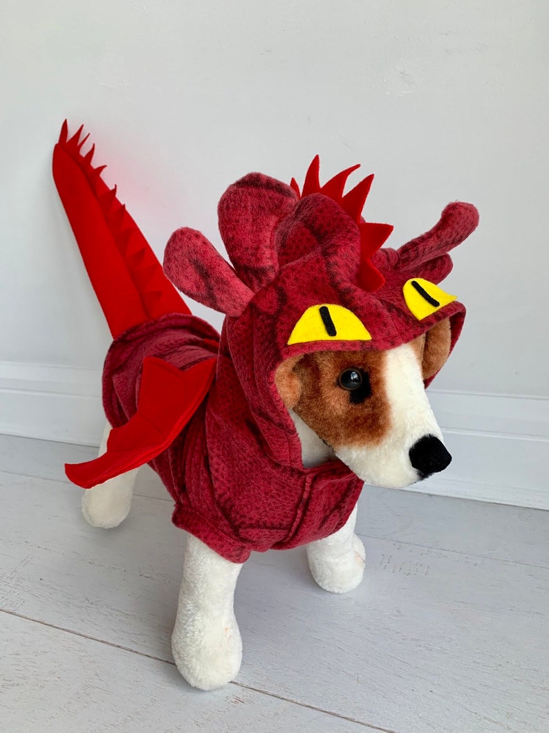 Red dragon Halloween costume for dogs