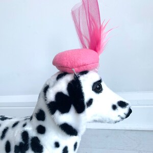 Dog pink fascinator Kentucky Derby hat Dog fascinator Dog Derby hat Dog hat Dog accessory by FiercePetFashion image 7