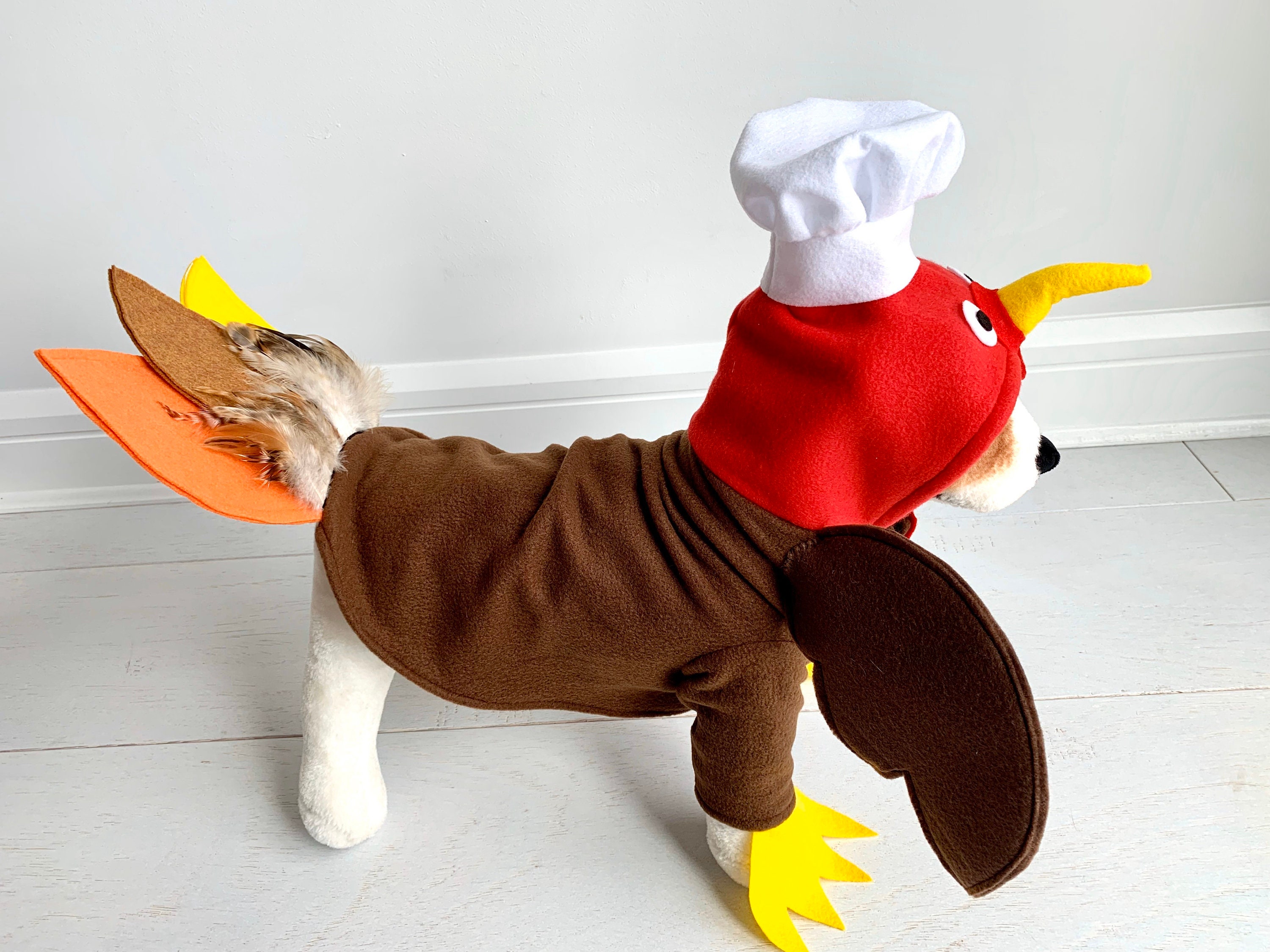 Turkey Costume Turkey Dog Costume Dog Thanksgiving Costume Dog Turkey Costume Halloween Costume by Fiercepetfashion Etsy