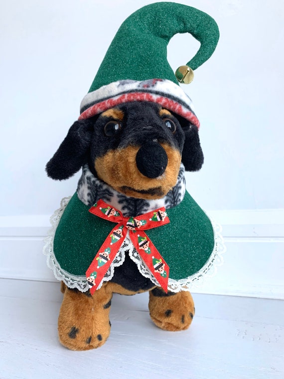 Dog christmas store elf costume