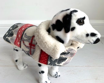 Dog Christmas coat- Dog fleece coat- Pet fleece coat- Dog fur coat- Dog winter coat by FiercePetFashion