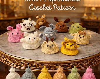 10-in-1 Flip Tier Häkelanleitung Bundle | Verwandelbares Amigurumi Plüschtier (PDF-Muster)