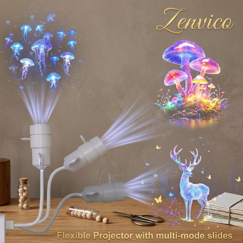 Light Projector Box Display Dual Mode Starry Night Light Projector, Moon and Dolphin Galaxy Lamp ...