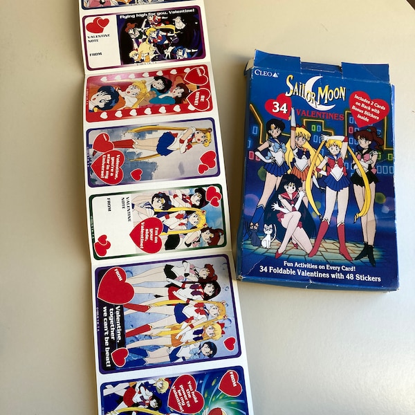 Vintage 90s Sailor Moon Valentines Day Card - 8 Types - Anime Shoujo Magical Girl Power Bishoujo Senshi CLAMP