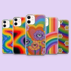 Funda para teléfono Pride Rainbow para iPhone 17, 16 Pro, 15, 14, 13, 12, Samsung S26, S25, S24, S23, A16, A56, A57, Pixel 10 Pro, 9