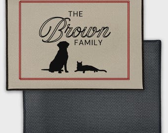 Wheat + Tomato Classic Pet - Personalized Welcome Mat