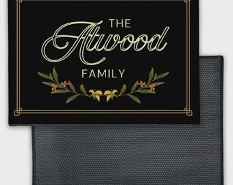 Autumn Classic Script - Personalized Welcome Mat