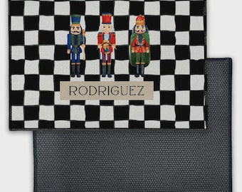 Chess Check Nutcracker - Personalized Welcome Mat