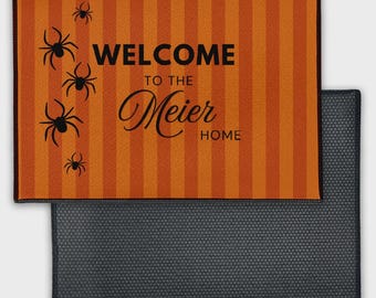 Spooky Stripe Rug - 24"x36" Personalized Welcome Mat