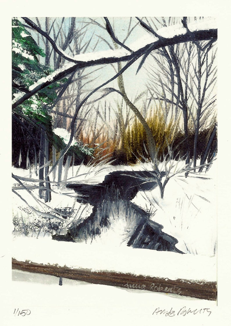 Winter River Fine Art Print Wall Art Winter Print River Etsy