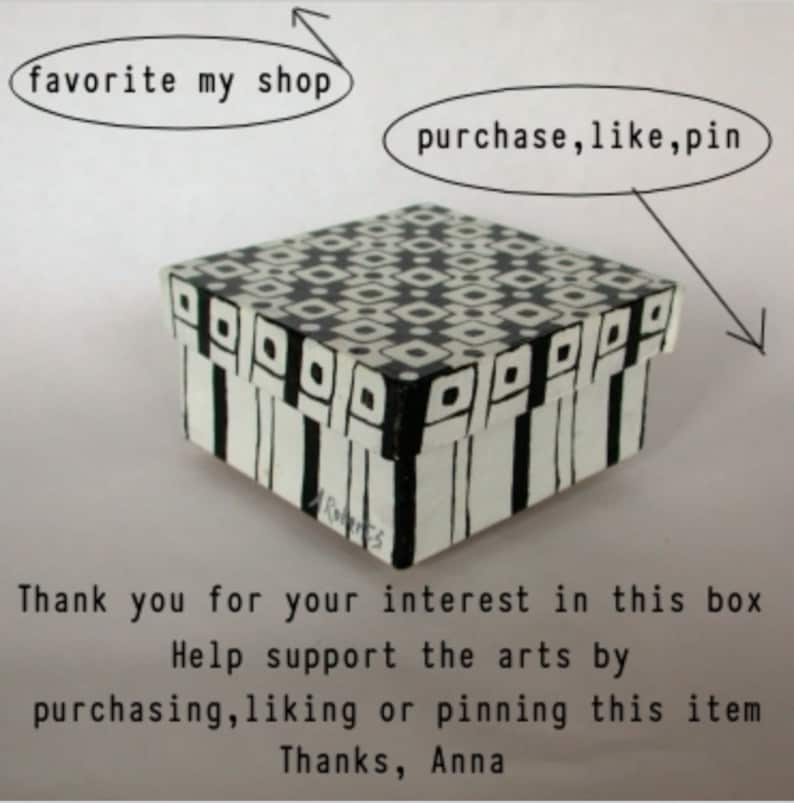 Graphic Black and White Decorative Storage Box, Jewelry Gift Box, Graphic Box, Black and White