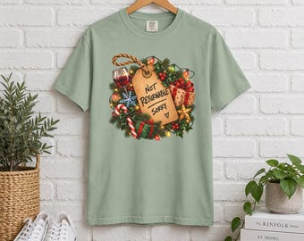 Not Returnable Gift Tag Wreath Christmas T-Shirt