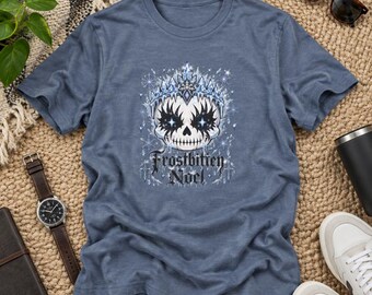 Frostbitten Noel Snowflake Skull T-Shirt