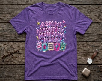 Ask Me About My Mahjong Hand T-Shirt | Mahjong Tiles Graphic Tee