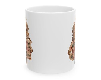 Wrapped With Love Rage And Panic Mug, Funny Christmas Coffee Cup, Holiday Stress Humor, Last Minute Gift Wrap Joke, 11oz Ceramic