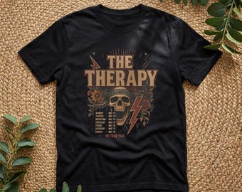 Skull Lightning 'The Therapy' Graphic Tee | Vintage Rock Shirt
