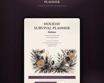 Gothmas Holiday Planner, Goth Christmas Planner Printable, Digital Holiday Budget Journal, GoodNotes Planner, Dark Academia Holiday Planner
