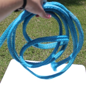 Authentic Used Fishing Rope - Turquoise Fishing Rope -  Recycled Reclaimed Rope - Florida Keys  Fishing Rope -Decorative Nautical-Long Beach