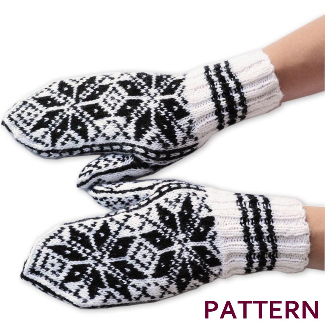 Norwegian Selbu Mittens Pattern Etsy