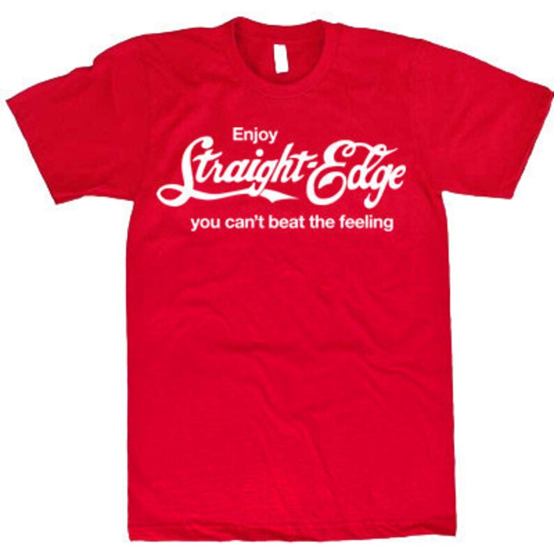 STRAIGHT EDGE Tshirt Vegan Vegetarian Punk Tshirt Minor Threat Etsy