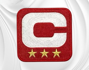 San Francisco 49ers Captain C 3-Star Embroidered Patch (2.25") Iron-On Sew-On Badge