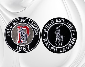 Polo Ralph Lauren Embroidered Patches | 1967 "P" & Horse Rider Logos (3.75")