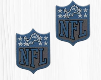 Detroit Lions NFL Embroidered Patch | 2.75" x 2.25" Iron-On Sew-On (Sports Fan Gift)