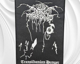Darkthrone Transilvanian Hunger Embroidered Back Patch | Black Metal Band Logo (9" x 11.75")